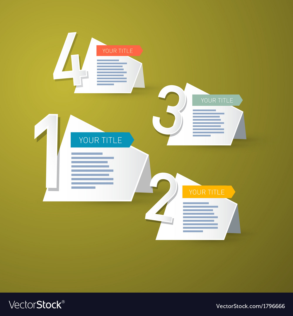 Progress steps for tutorial infographics