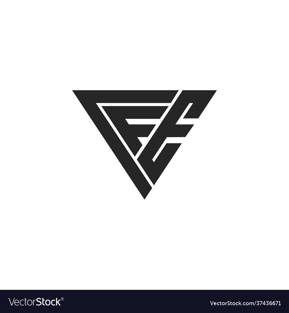 Cfe triangle initial letters monogram logo Vector Image Cfe triangle initial letters monogram logo
