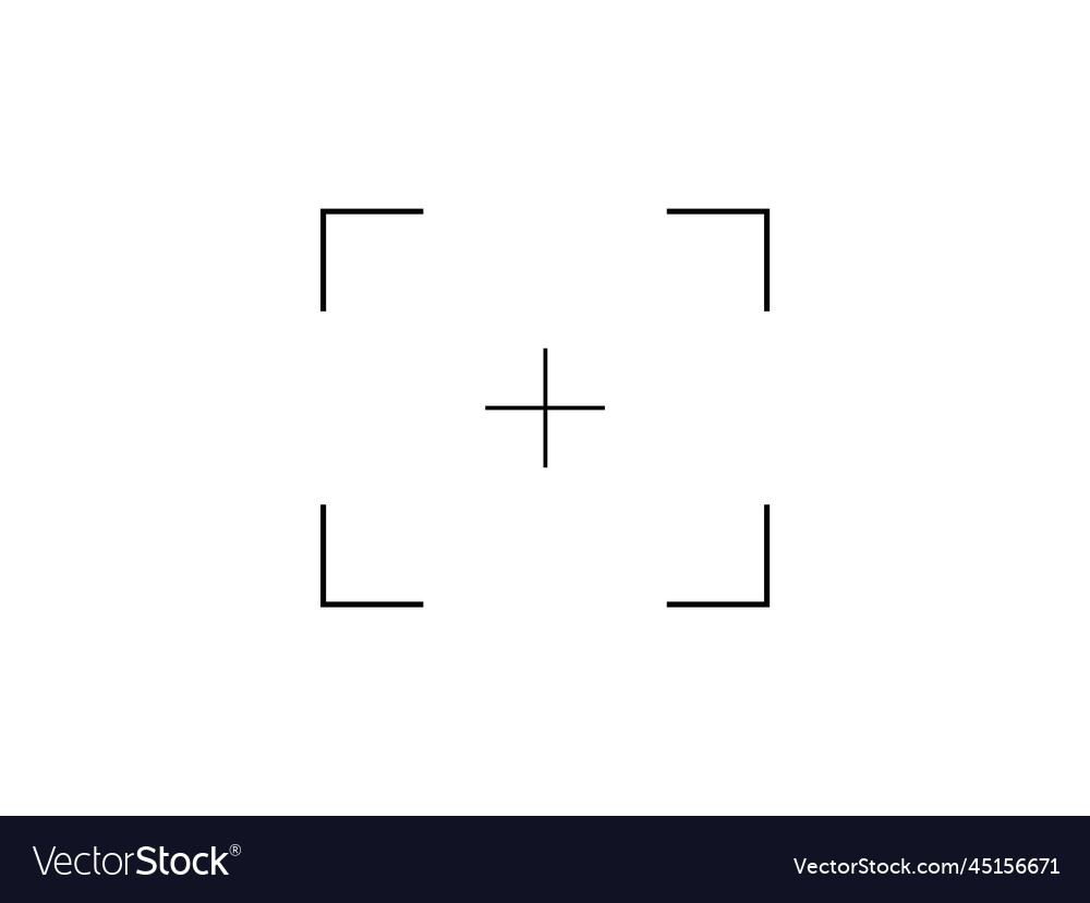 Cross focus line icon for apps and website camera