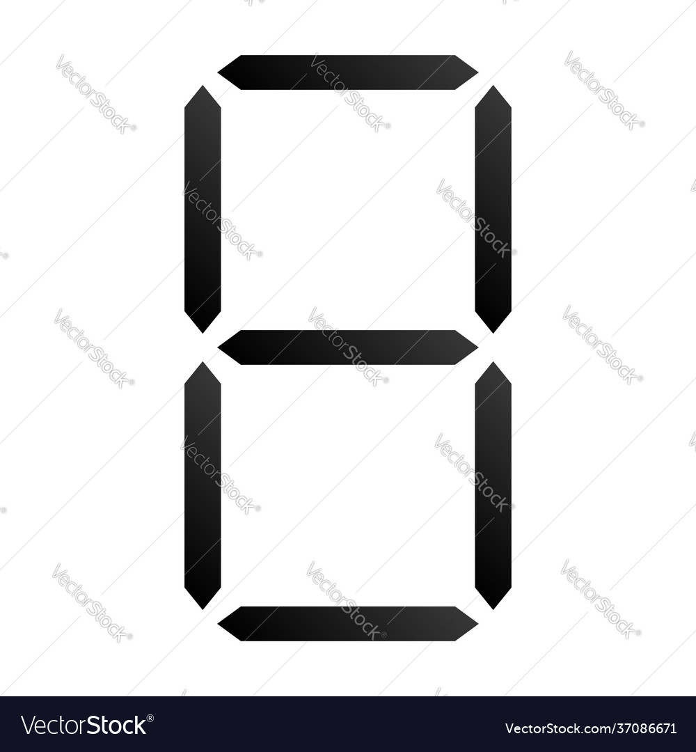 Digital display digits numbers numberals vector image Digital display digits numbers numberals