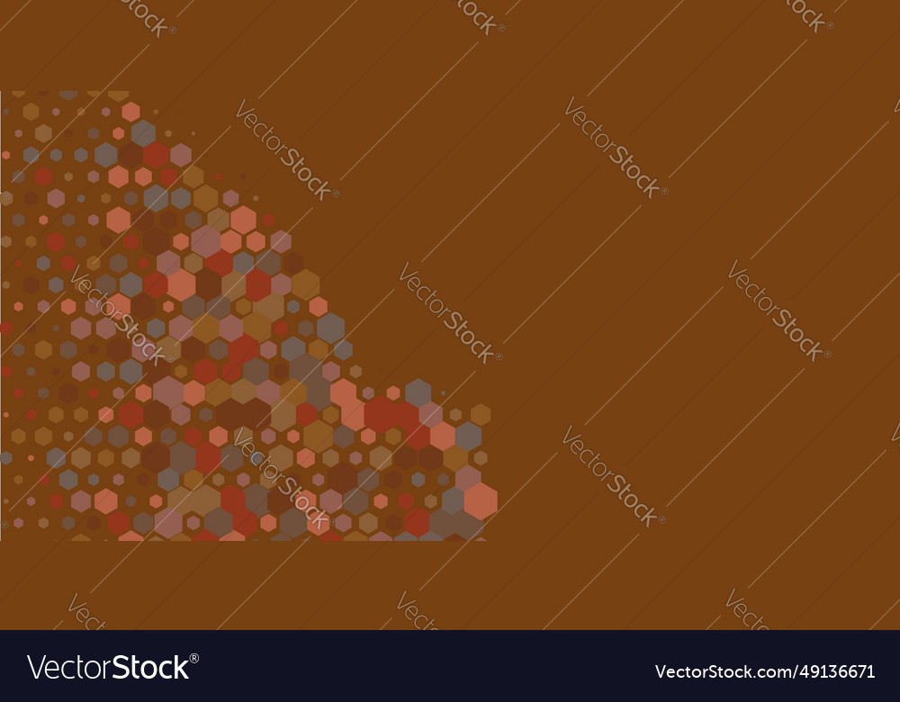 Geometric multi size hexagon with color
