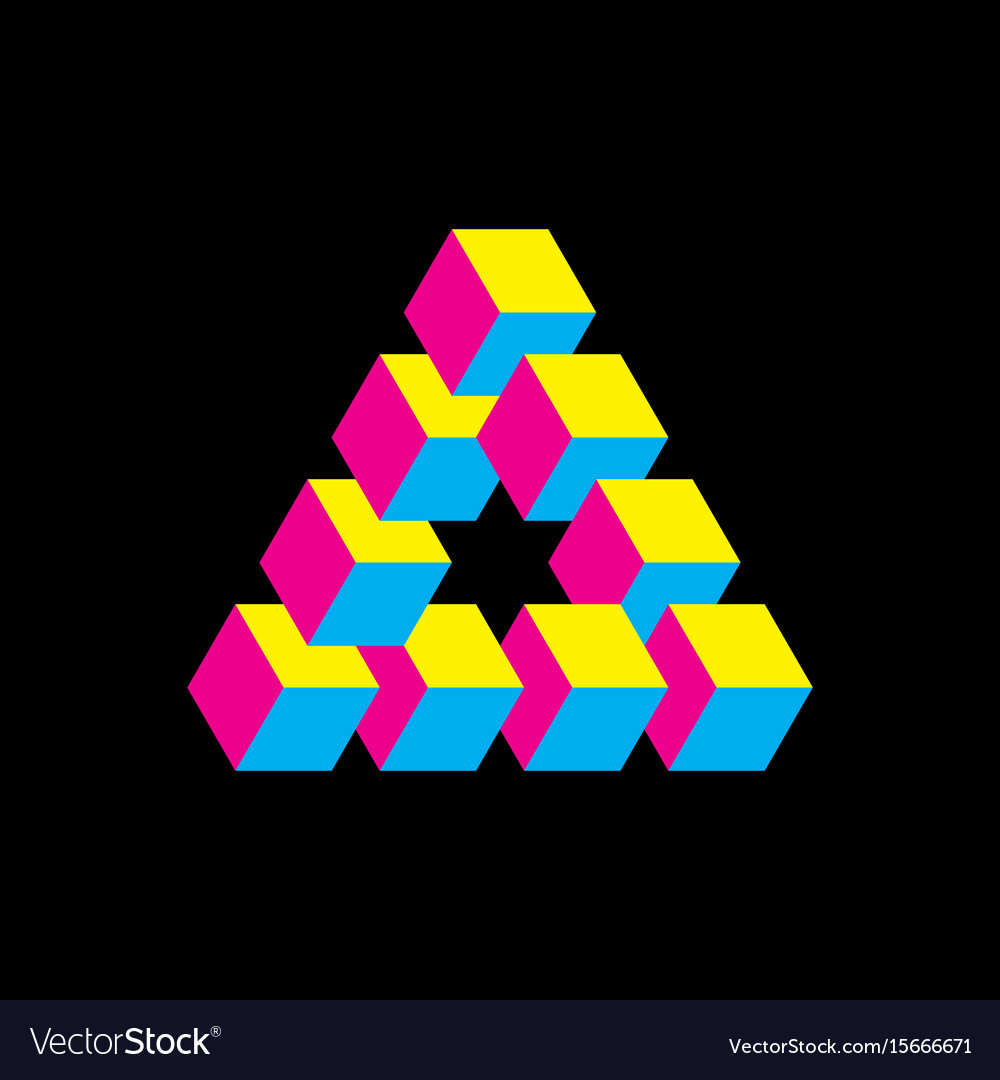 Geometric Optical Illusion - Impossible Triangle