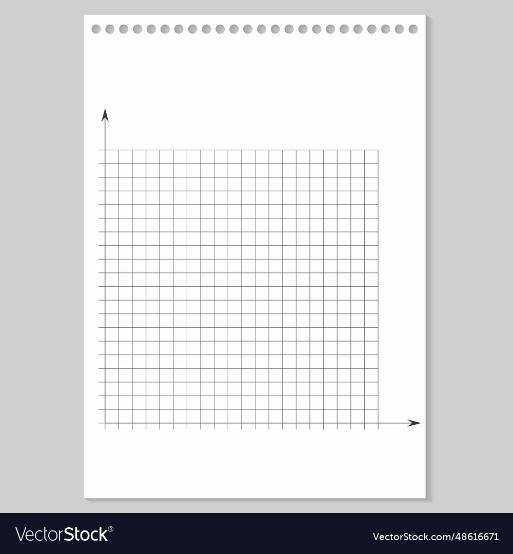 Grid paper mathematical graph cartesian vector image Grid paper mathematical graph cartesian