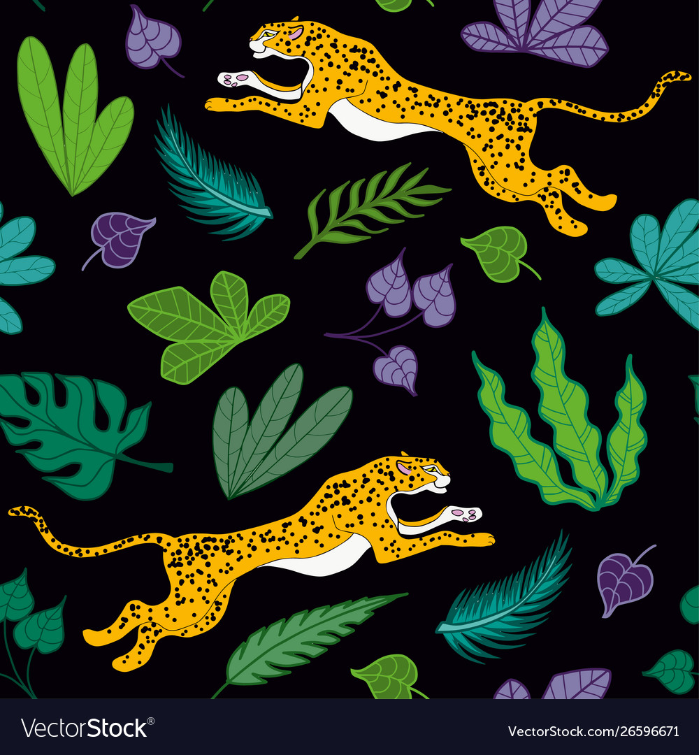 Leopard pattern flat color design