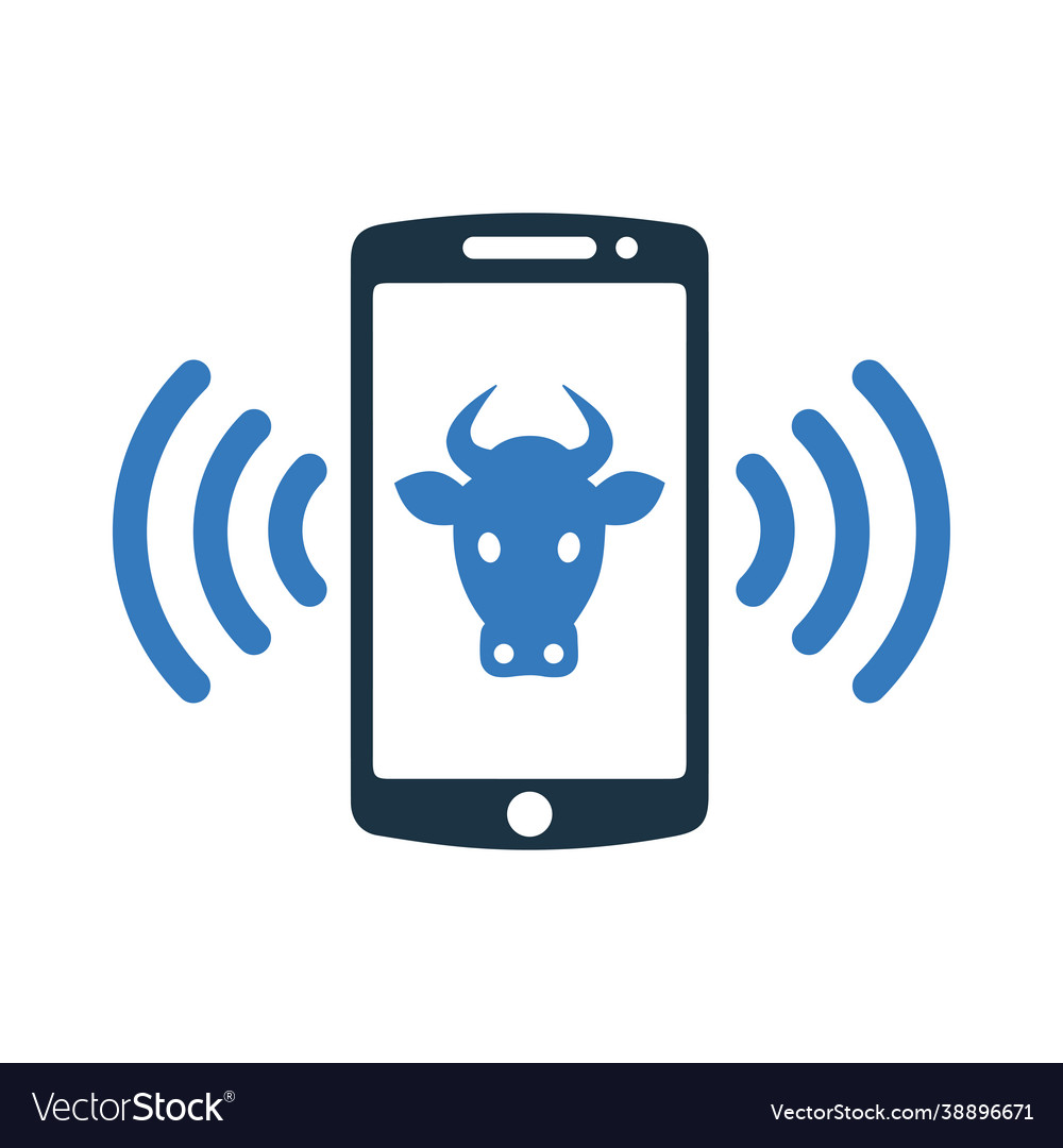 Message cow alert icon simple editable