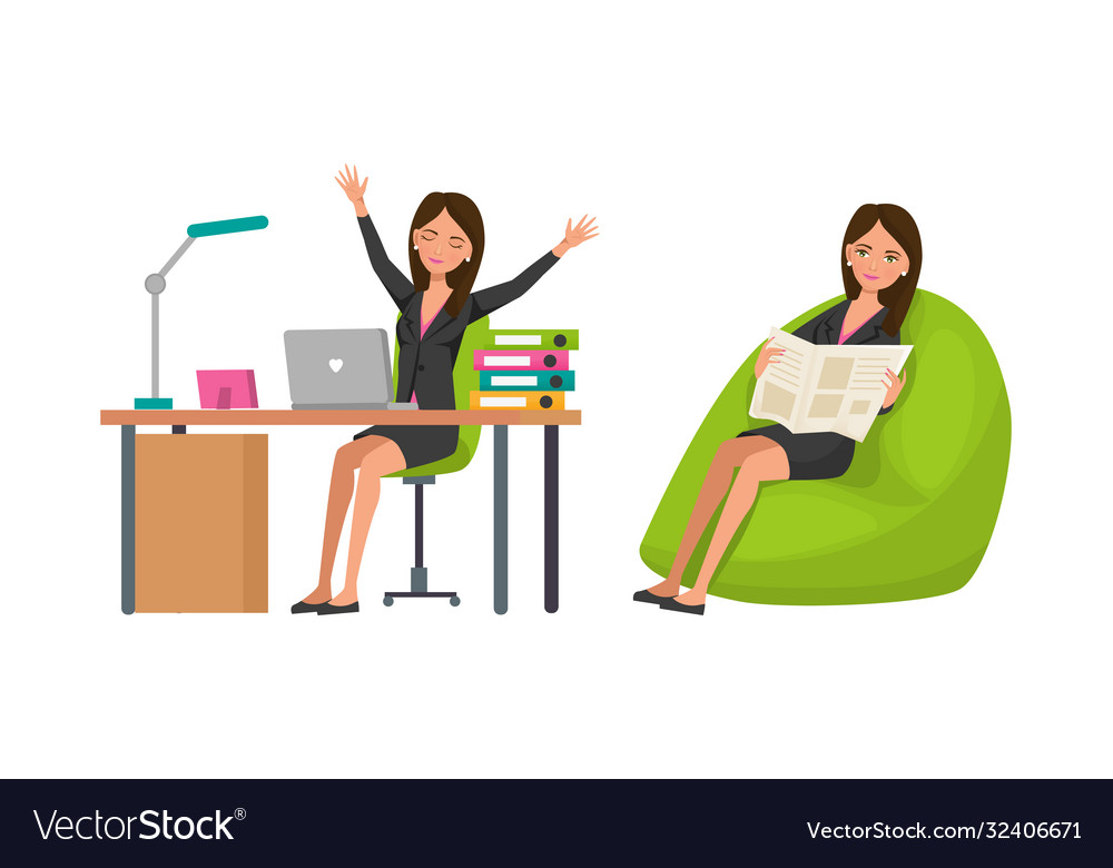 Options rest relaxation at work exercises next vector image Options rest relaxation at work exercises next