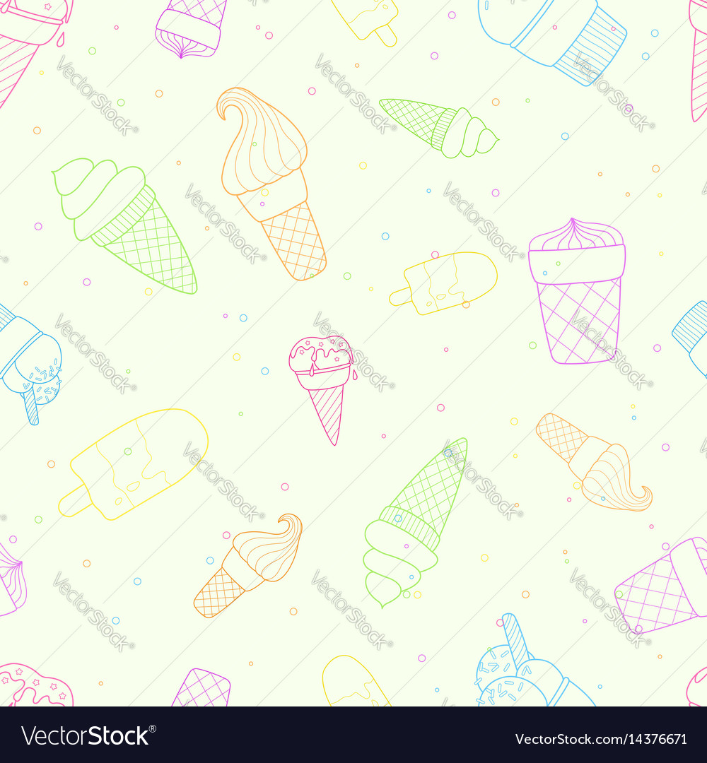 Perfect seamless pattern with ice cream