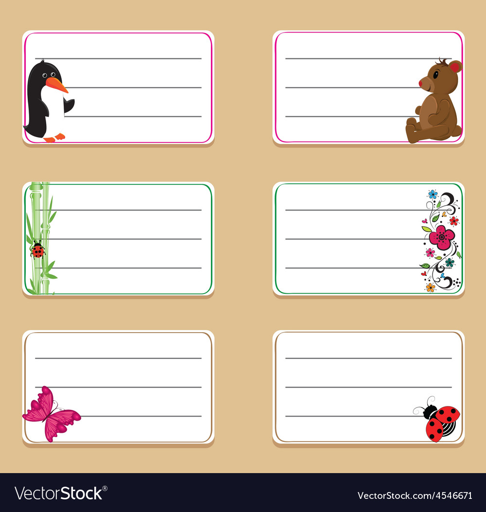 School labels Royalty Free Vector Image - VectorStock