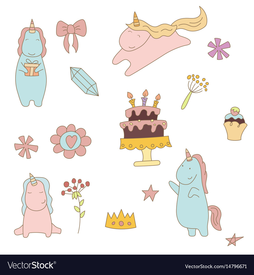 Set of unicorn
