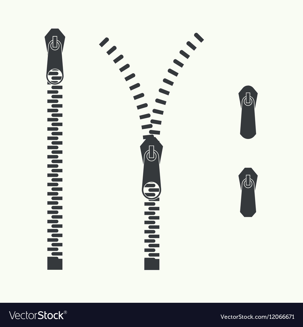 Set of zip Royalty Free Vector Image - VectorStock