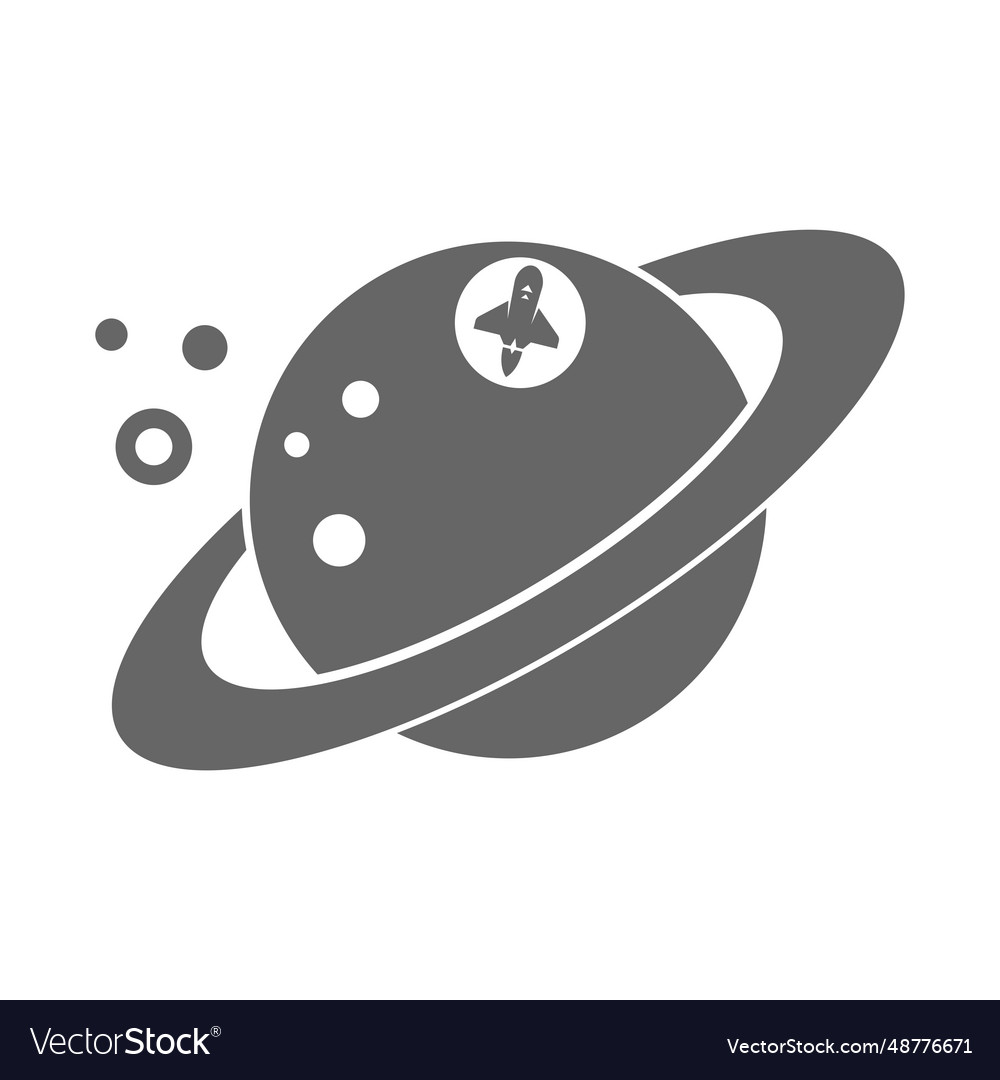 Space planet icon logo design