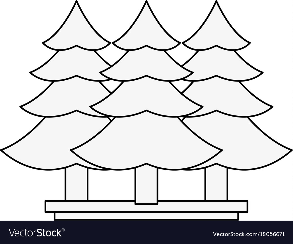 Tree pines symbol