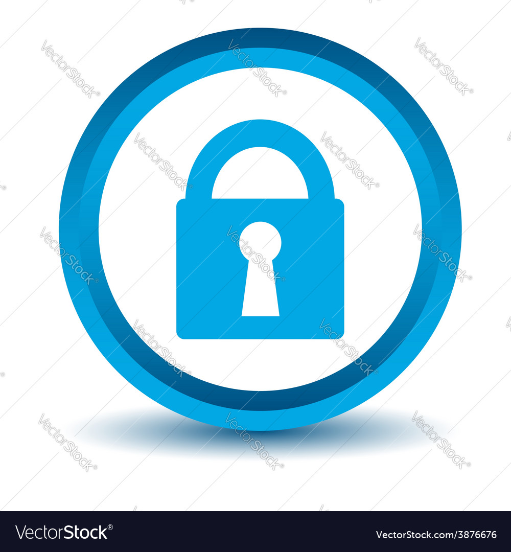 Blue lock icon Royalty Free Vector Image - VectorStock