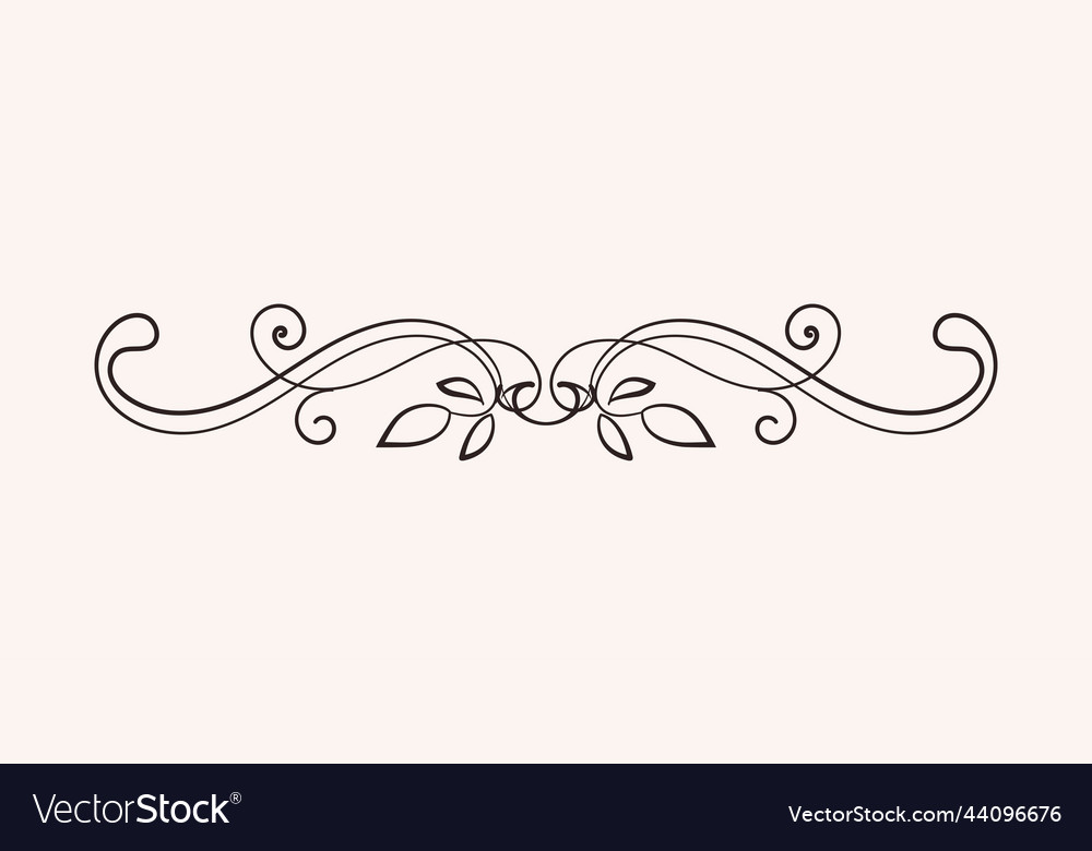 Calligraphic black frame Royalty Free Vector Image