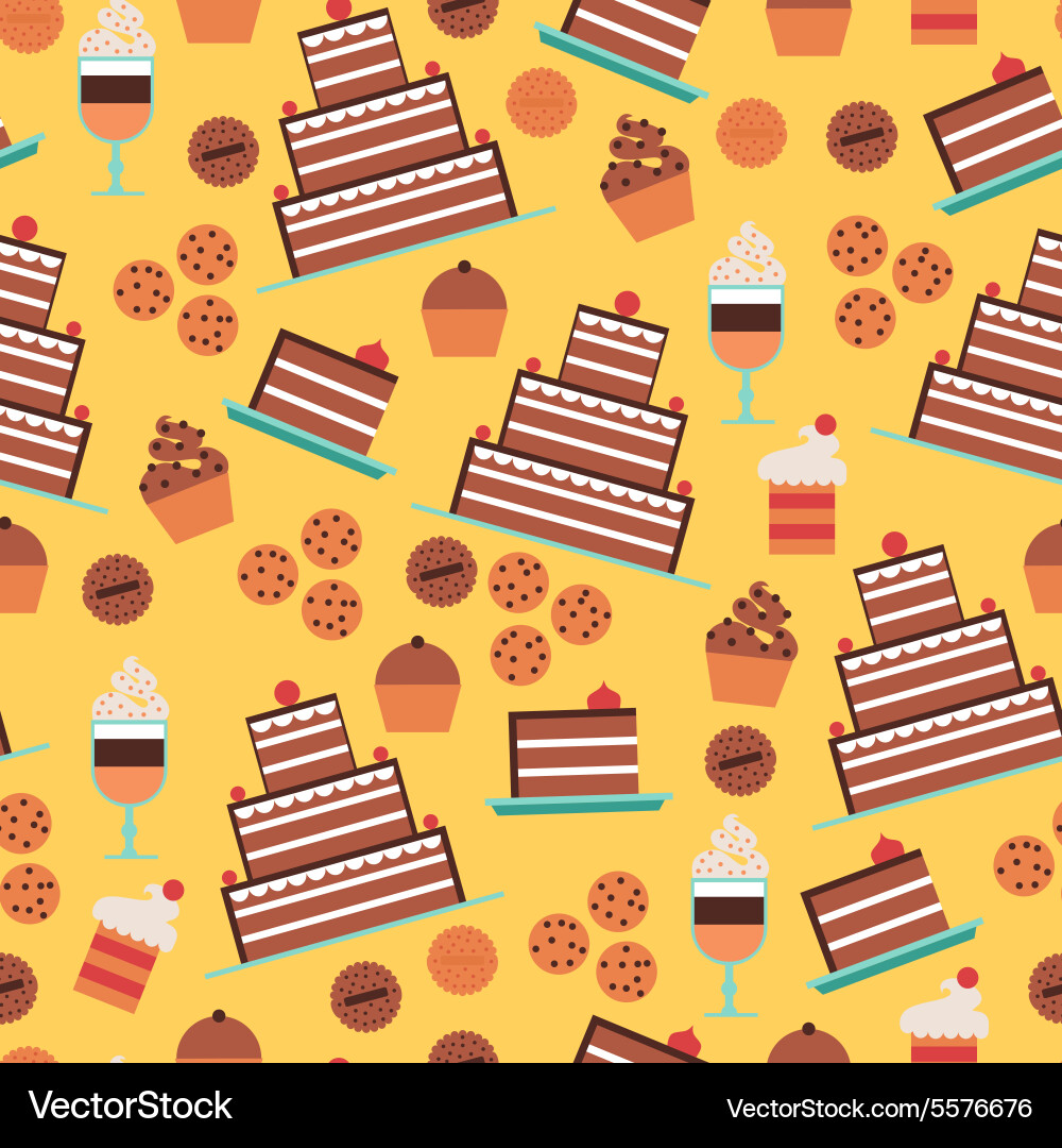 Confectionery seamless pattern Royalty Free Vector Image