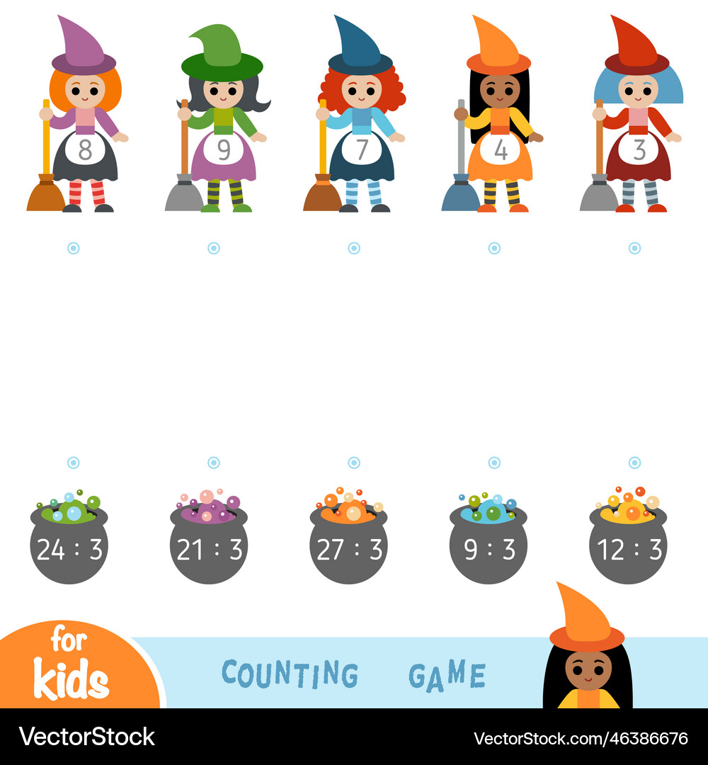 Counting game for preschool children educational Vector Image