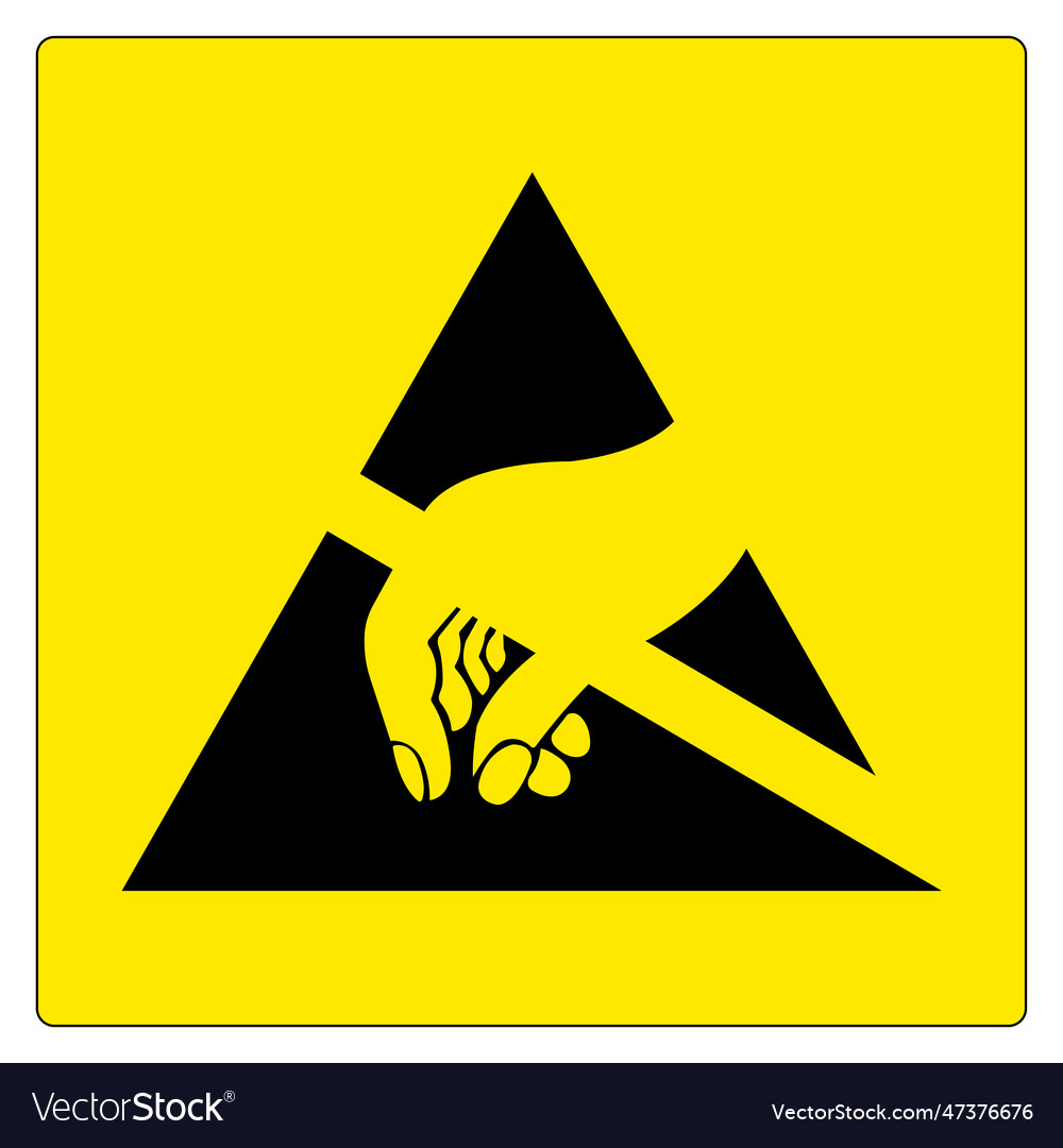 Electrostatic sensitive device esd symbol sign