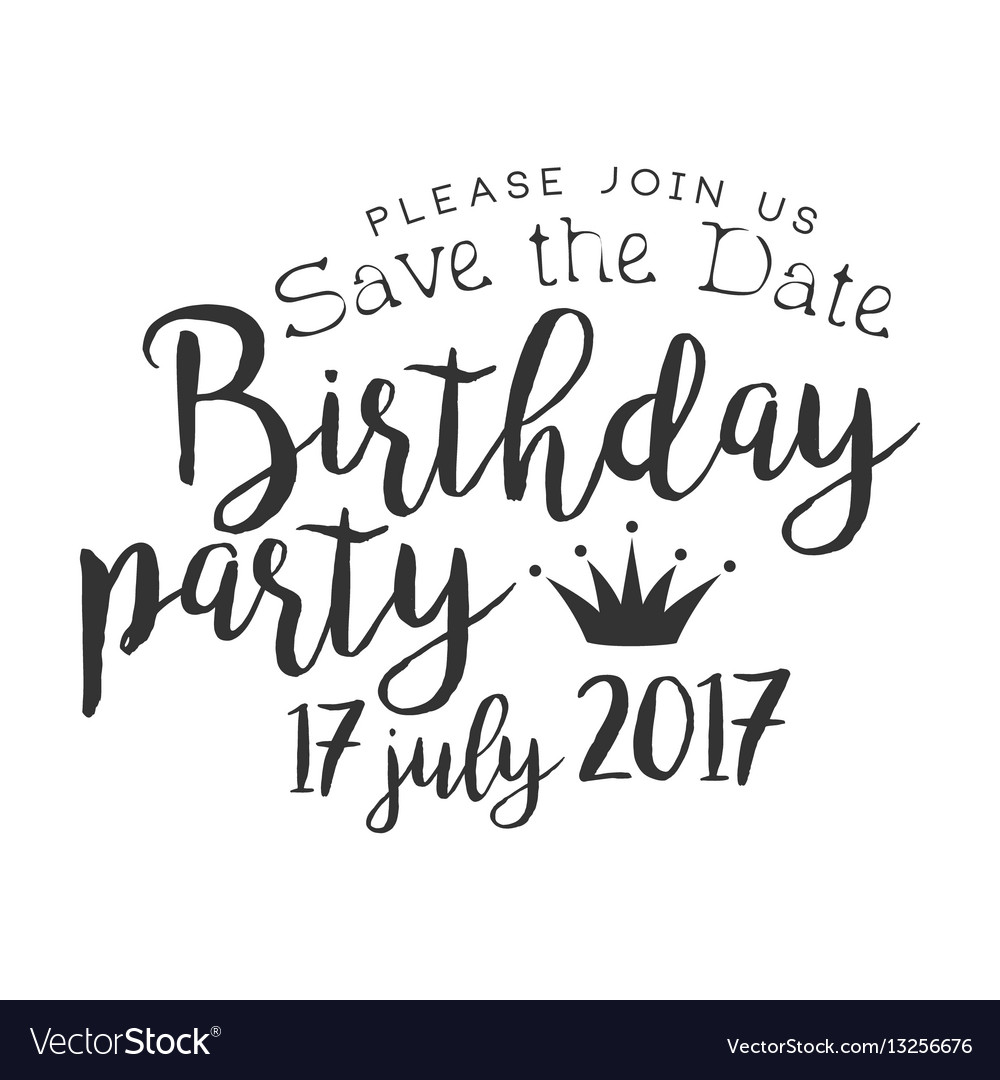 Elegant Birthday Party Invitation