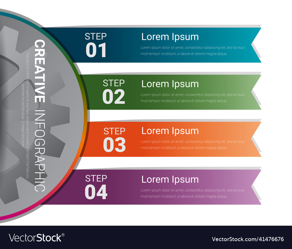 Engineering tech progress 4 steps Vector Image Engineering tech progress 4 steps