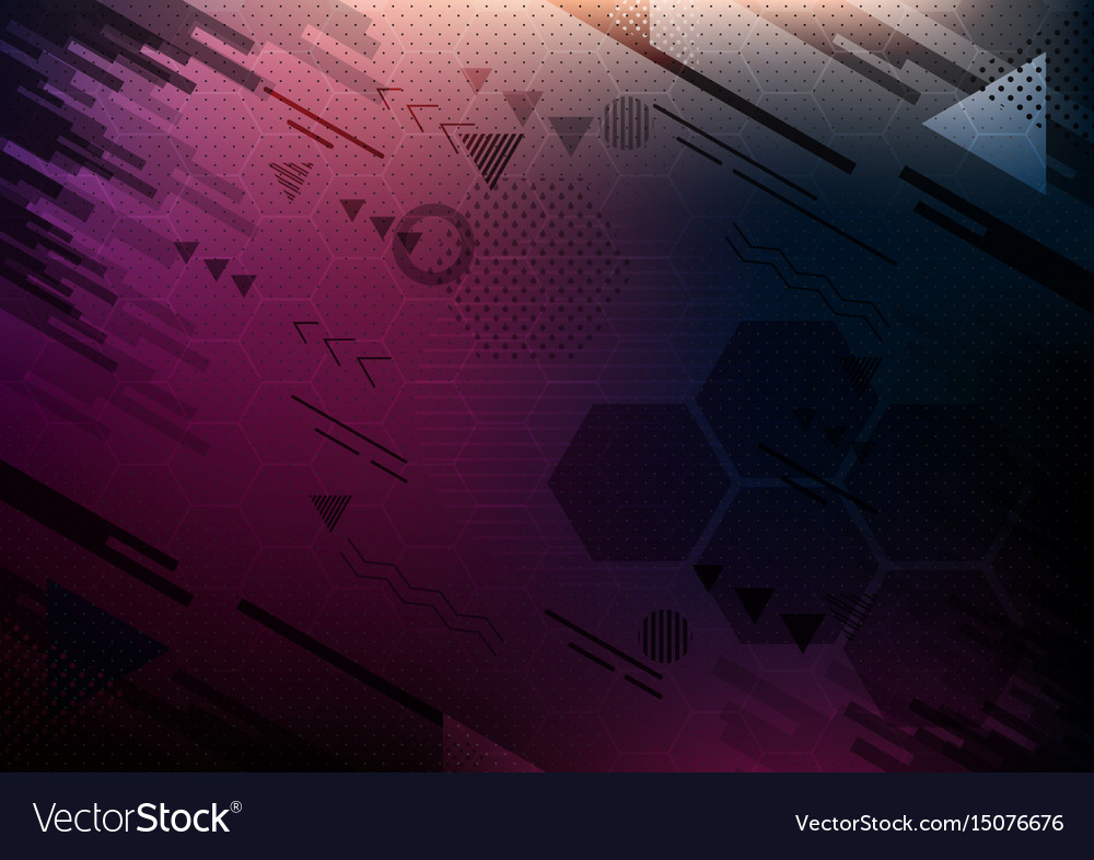Geometric shape with abstract background