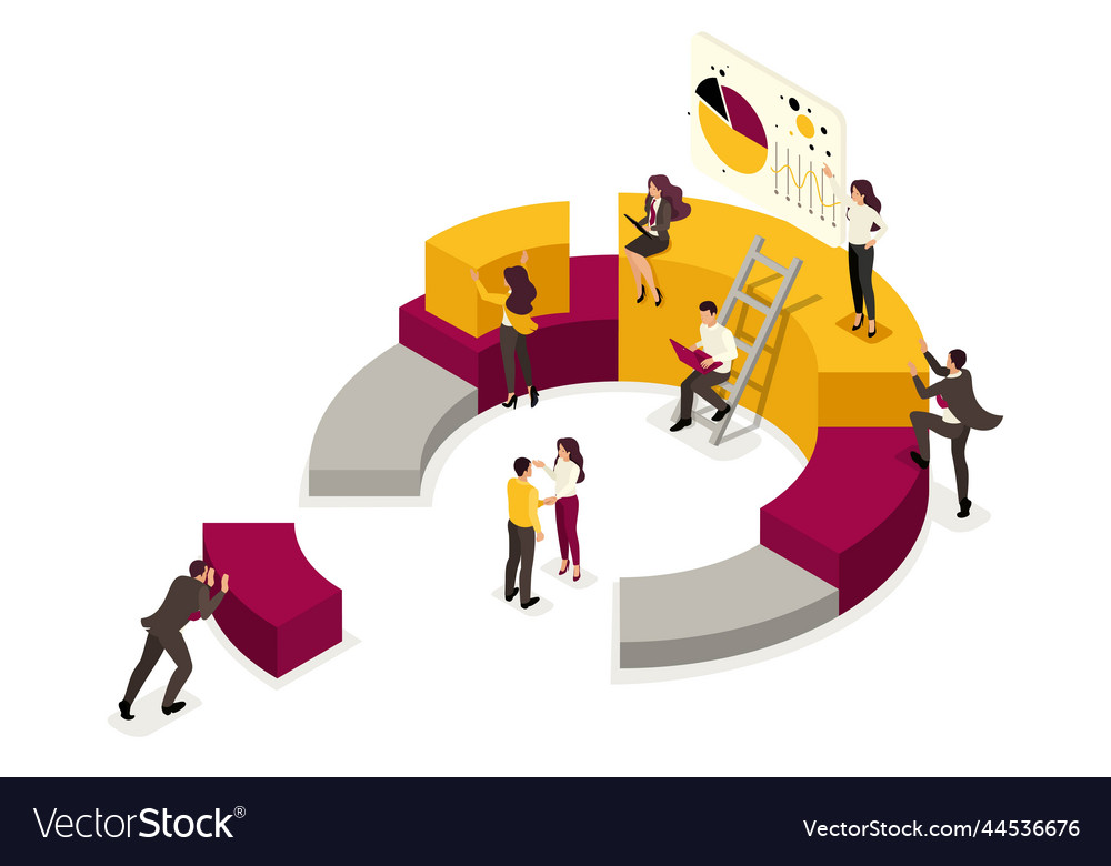 Isometric collecting and analyzing data people