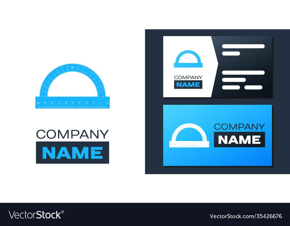 Logotype protractor grid for measuring degrees vector image Logotype protractor grid for measuring degrees