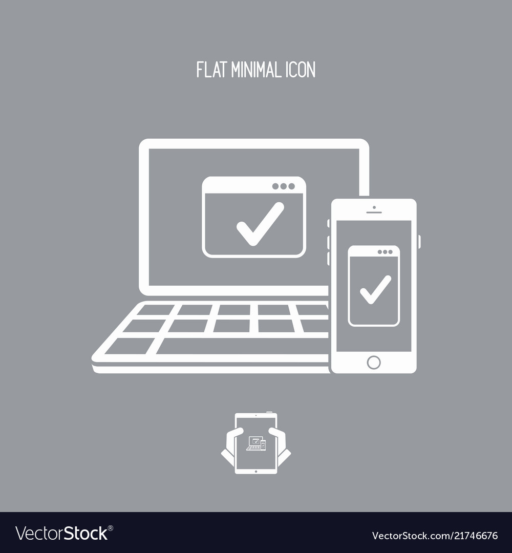 Responsive window design checking vector image Responsive window design checking