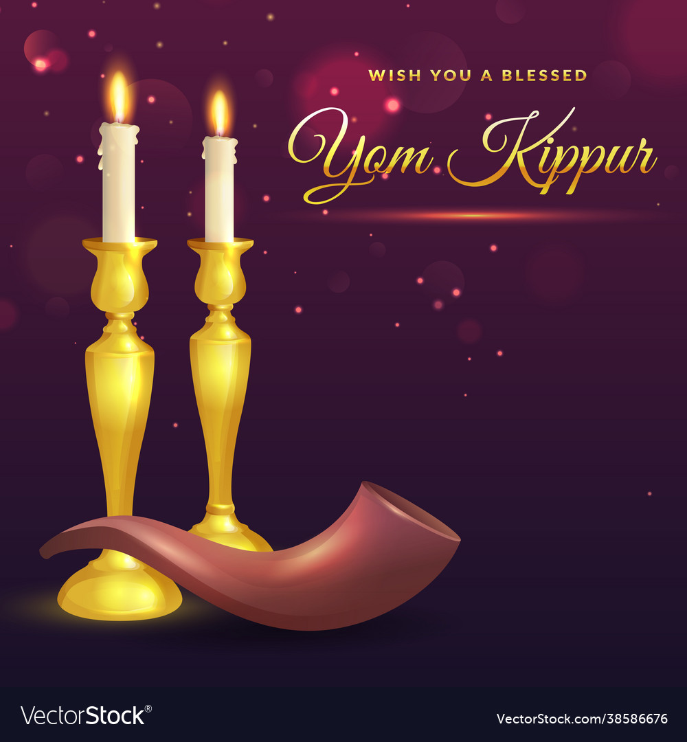 Yom Kippur Greeting Card Royalty Free Vector Image   Yom Kippur Greeting Card Vector 38586676 