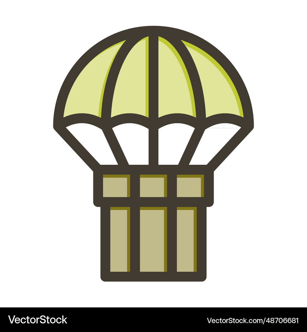 Airdrop thick line filled colors icon for Vector Image