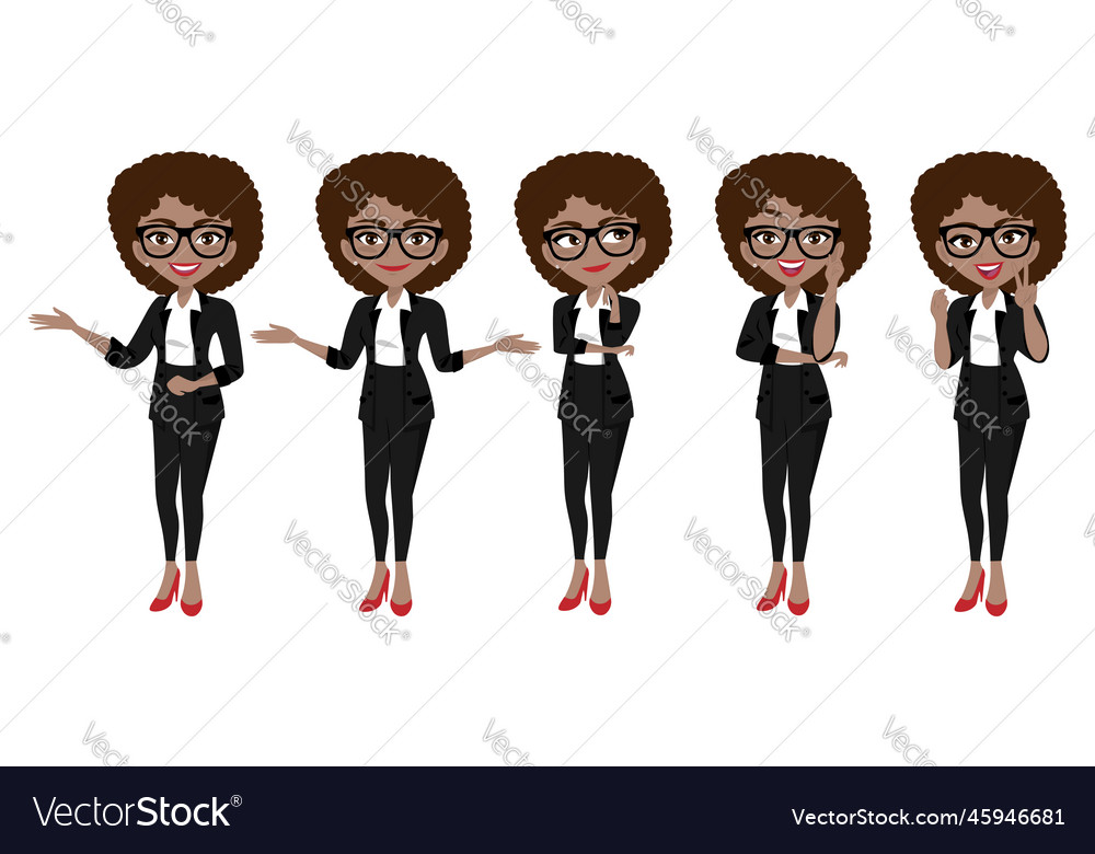 Businesswoman character or cartoon vector image Businesswoman character or cartoon