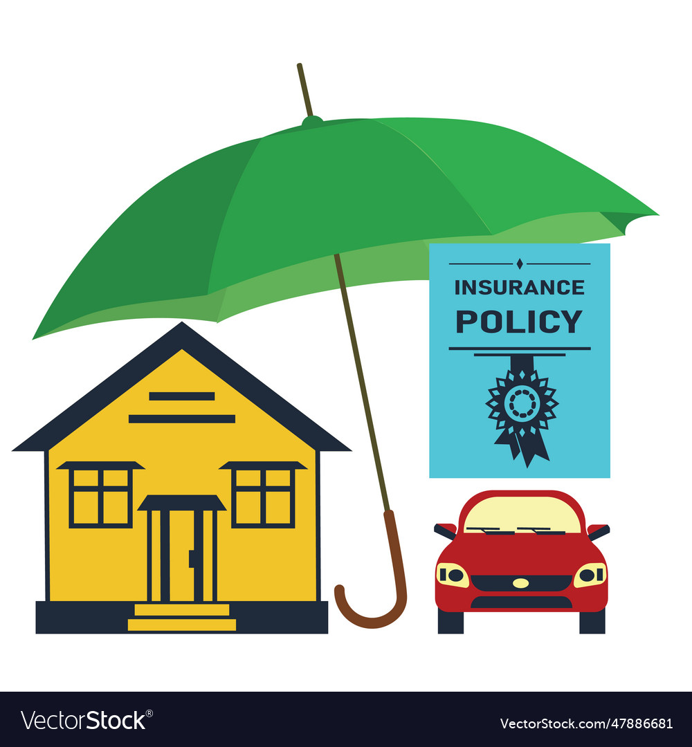 Home and car insurance concept