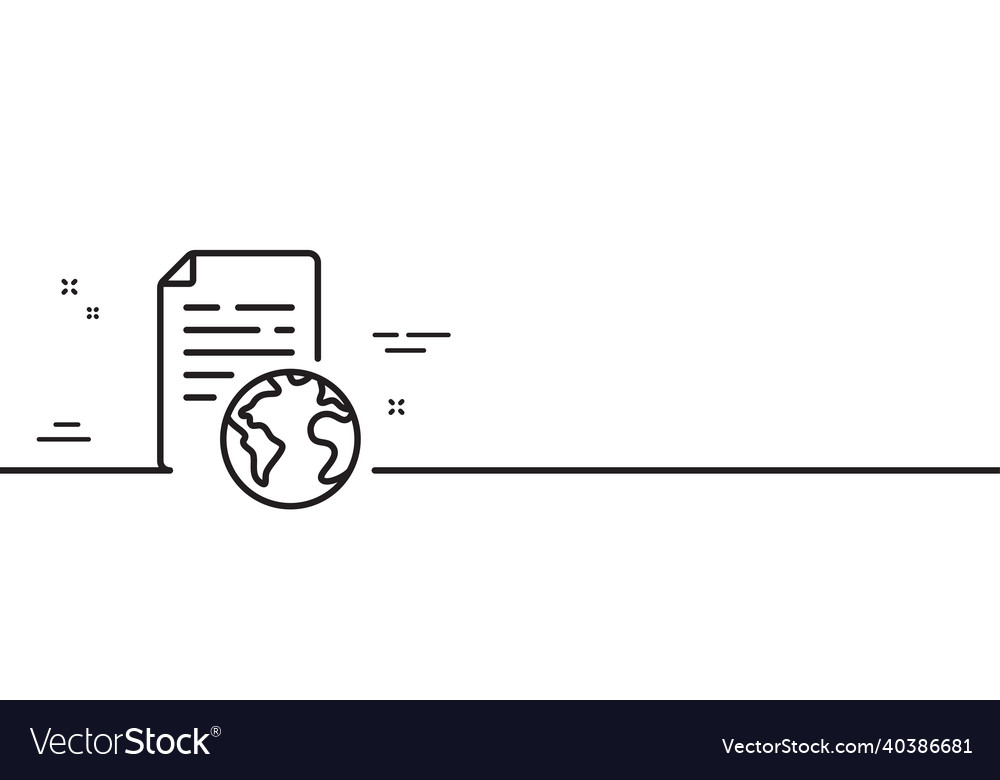 Internet document line icon doc file page sign