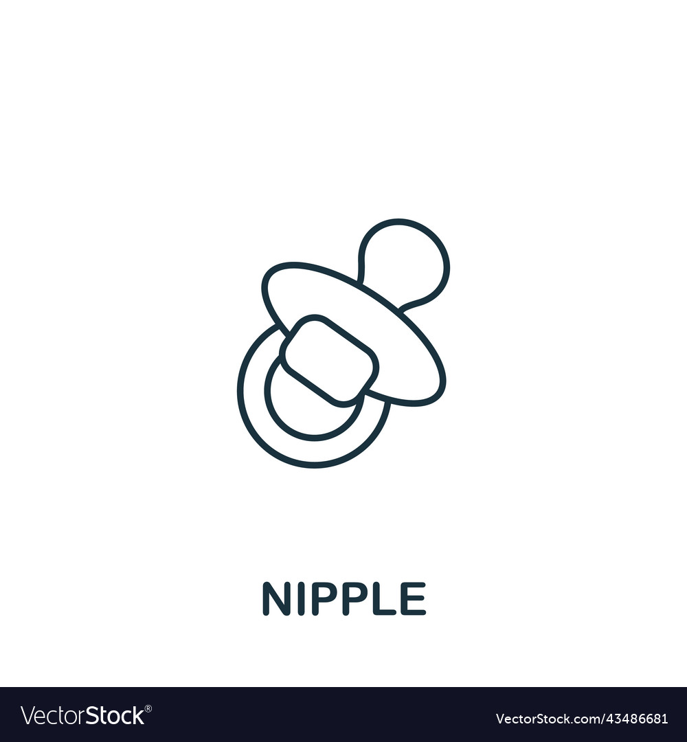 Nippel-Symbol monochrom einfach