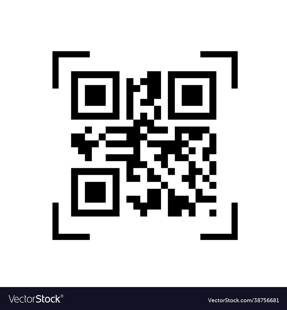 Qr code for scanning smartphones scan barcodes Vector Image