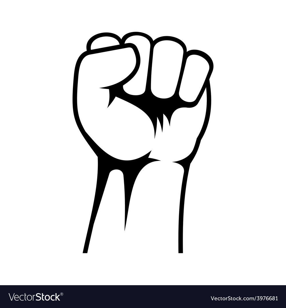 Raised Fist Royalty Free Vector Image Vectorstock 