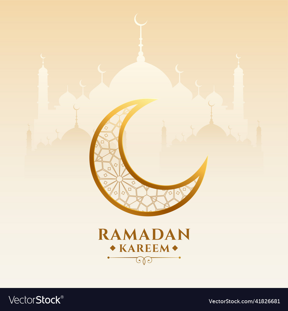 Religious Ramadan Kareem Celebration Background Vector Image