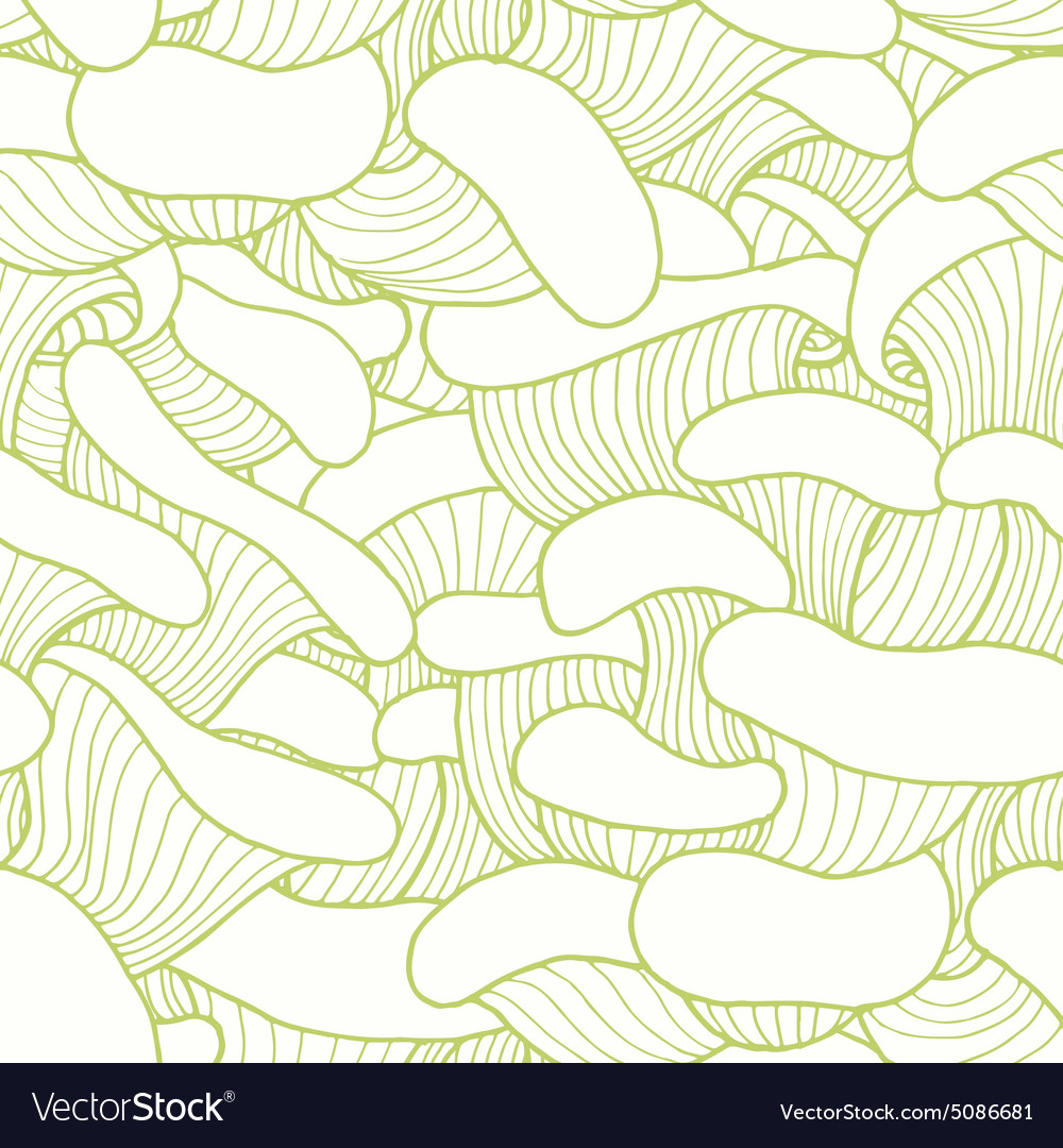 Seamless pattern with mushrooms