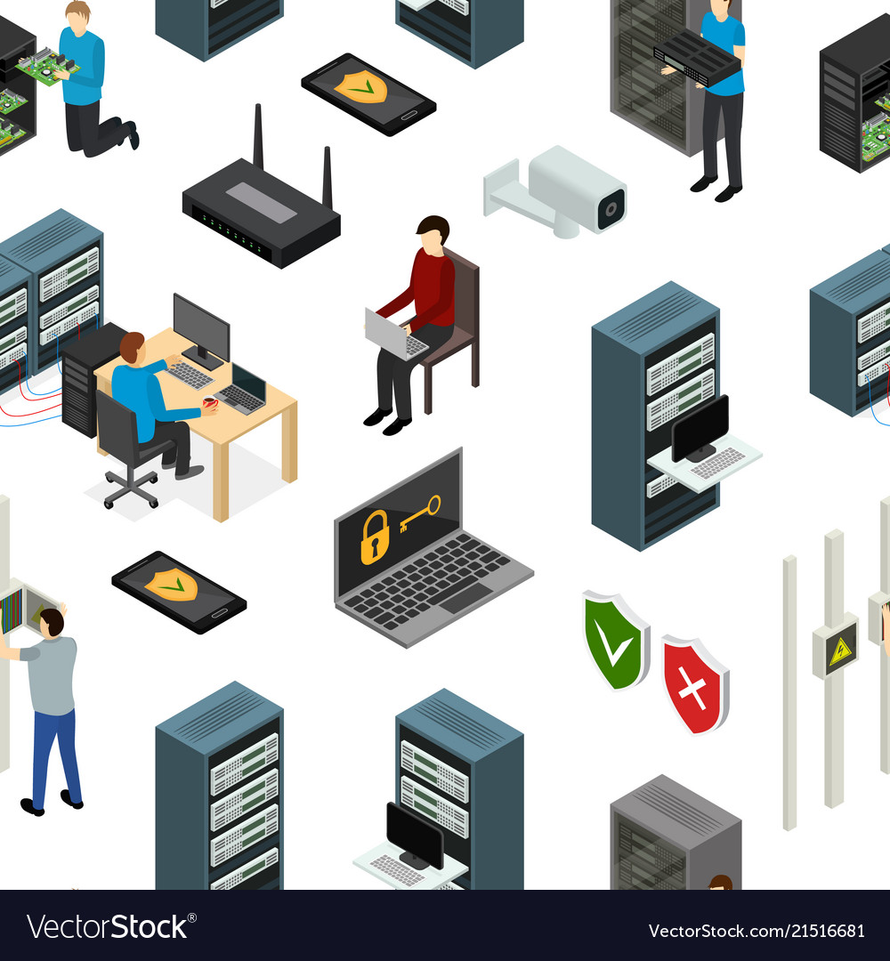 Server hardware seamless pattern background