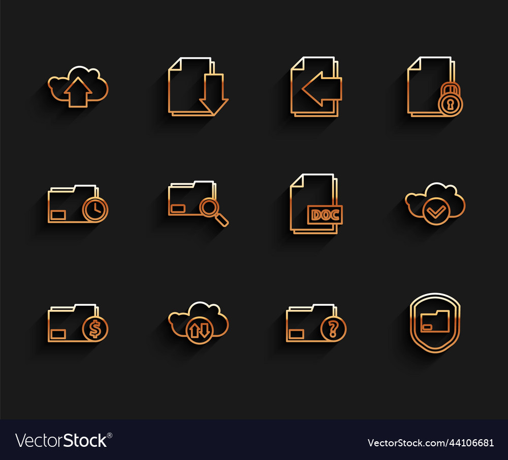 Set line finance document folder cloud download