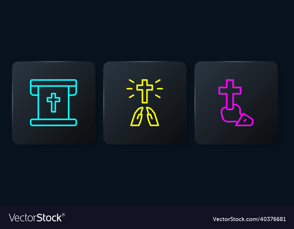 Set line flag with christian cross