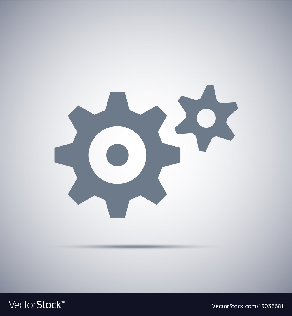 Simple gear icon stock object for design Vector Image