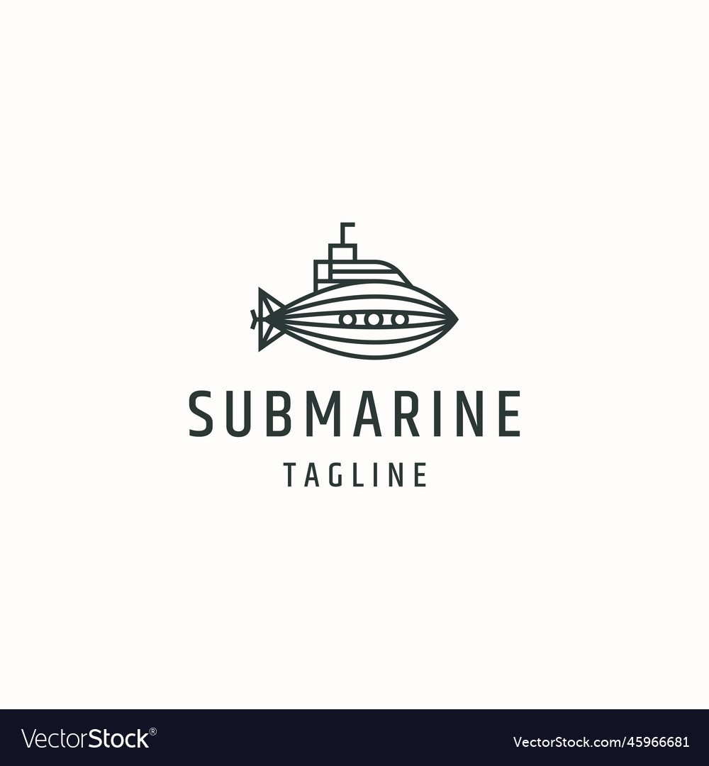 Submarine logo icon design template flat Vector Image