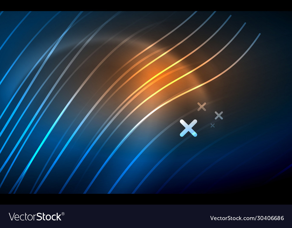 Abstract background - blue neon line design