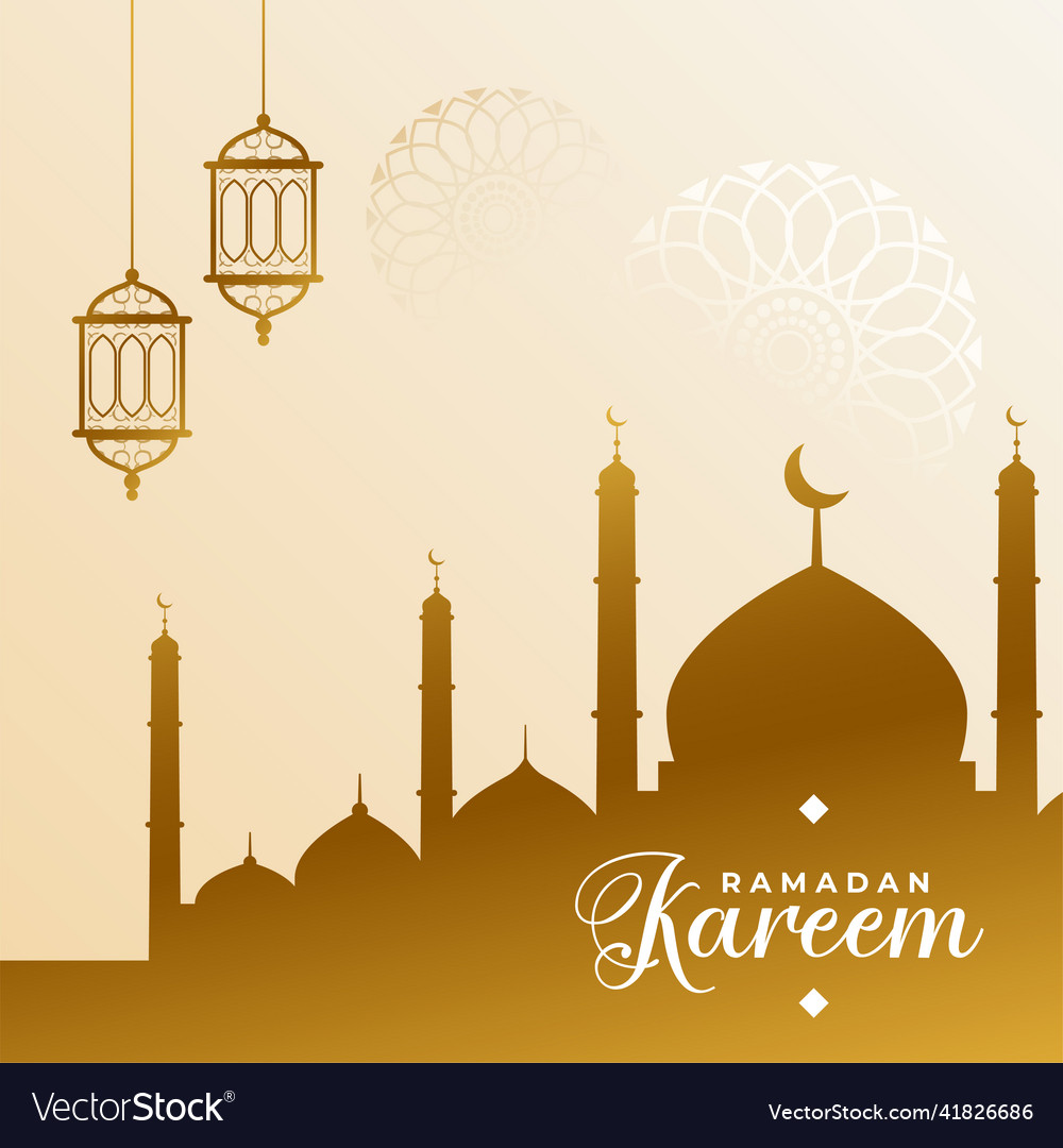 Arabic muslim ramadan kareem mosque festival Vector Image