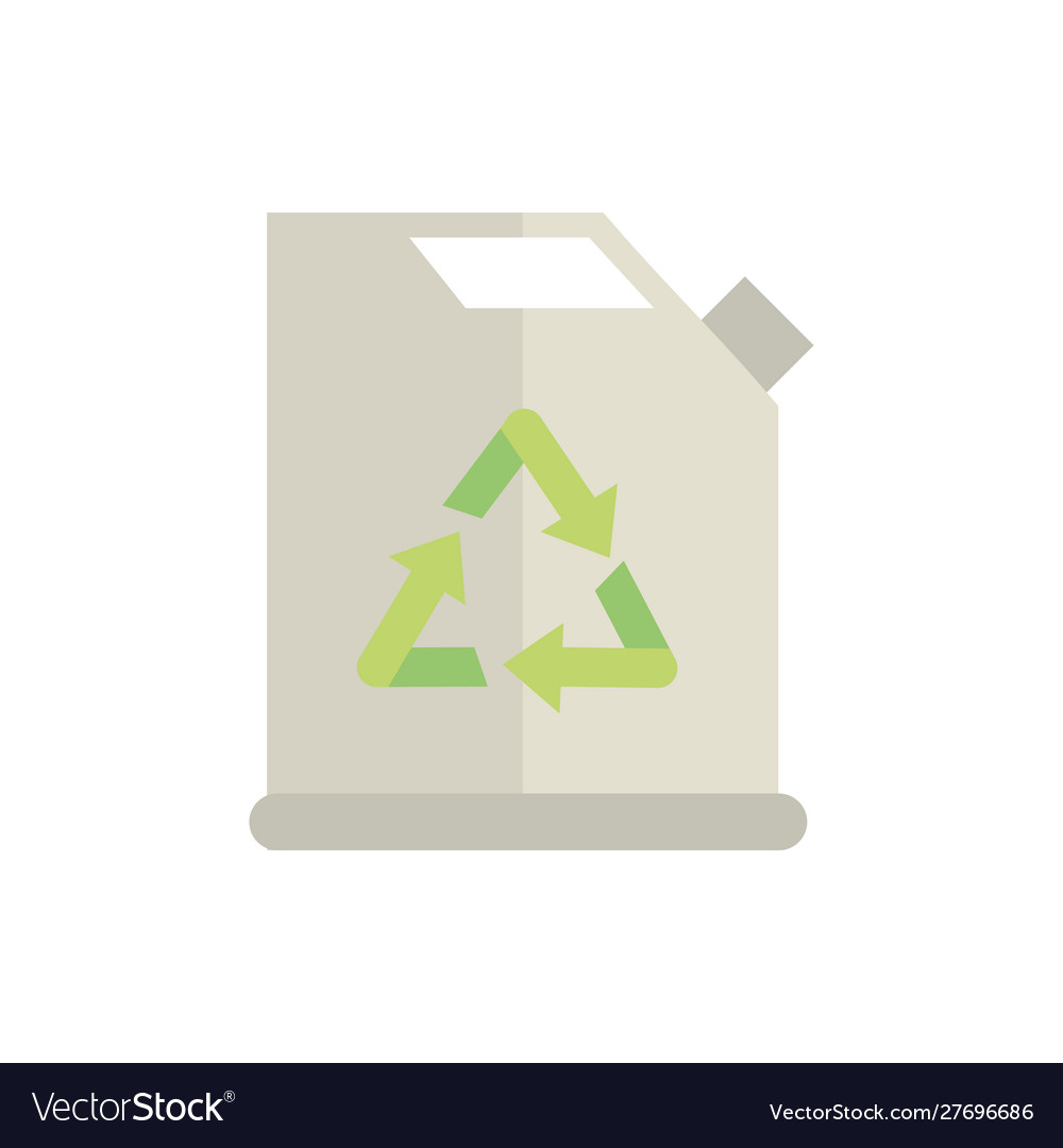 Bio fuel canister green energy icon Royalty Free Vector