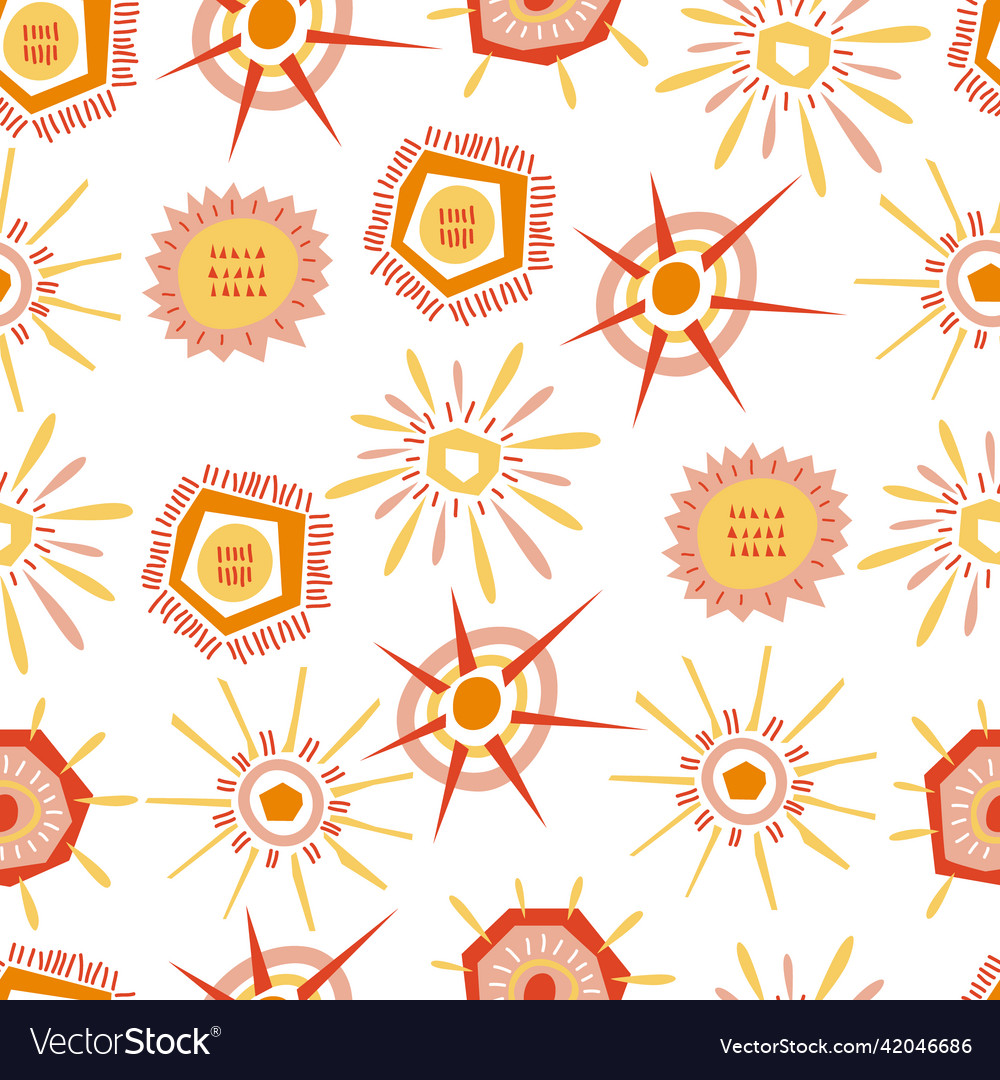 Bright pattern with abstract suns vector image Bright pattern with abstract suns
