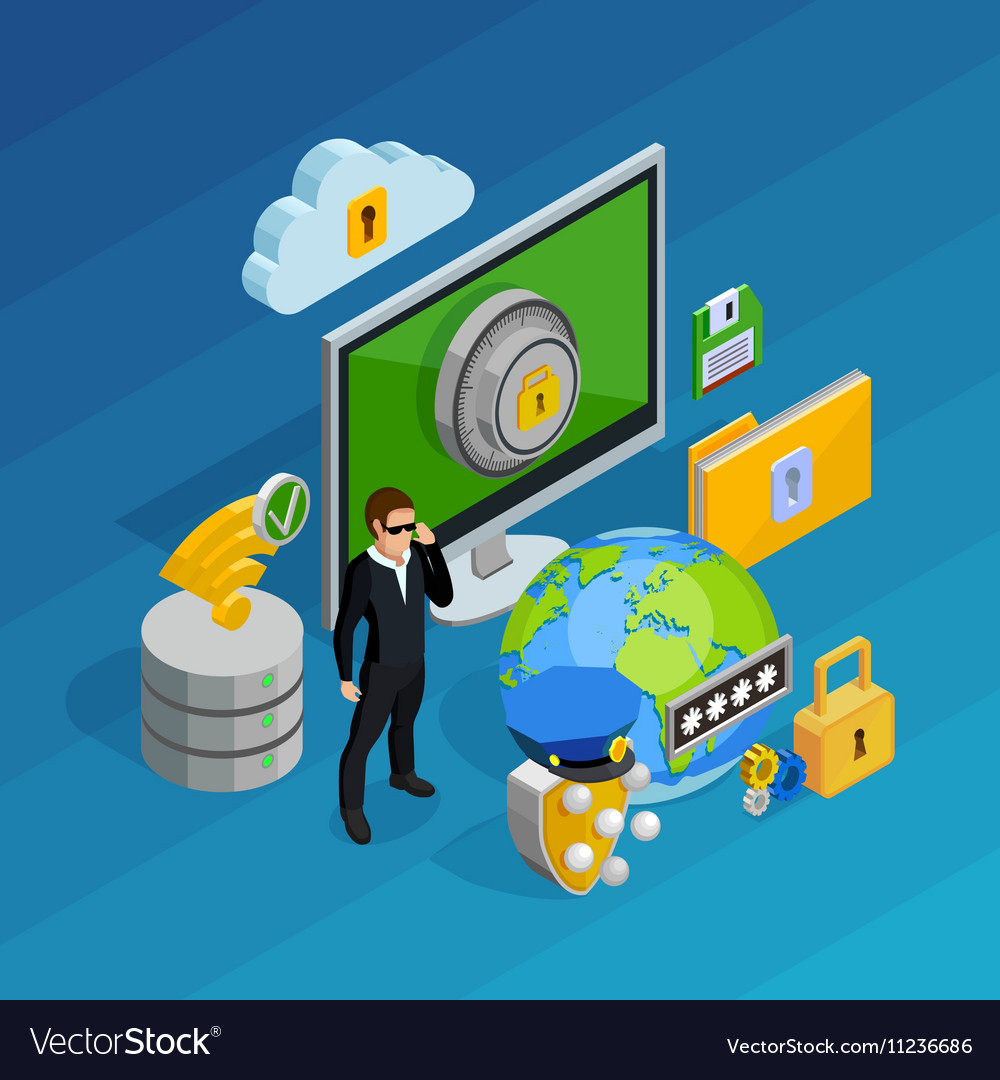 Data protection concept Royalty Free Vector Image