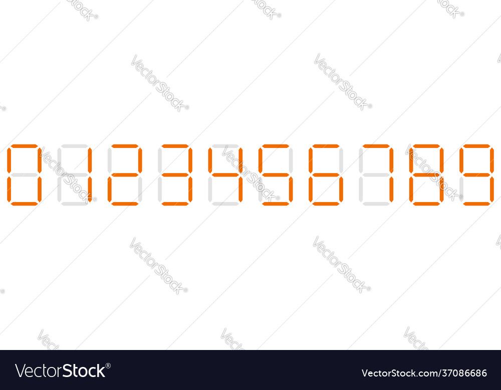 Digital display digits numbers numberals