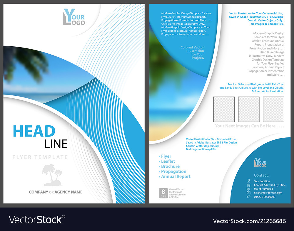 Elegant Flyer Template With Geometric Shapes Vector Image