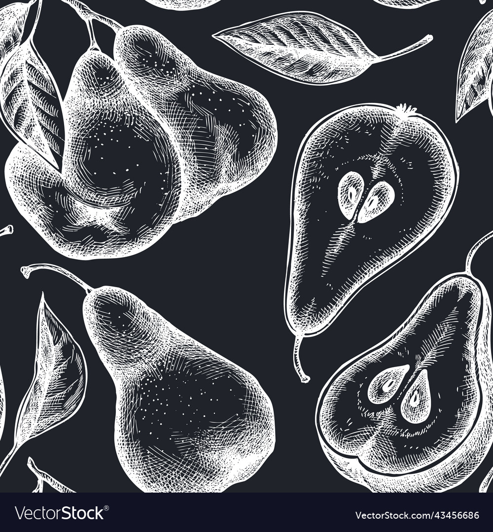 Hand-Drawn Pear Pattern
